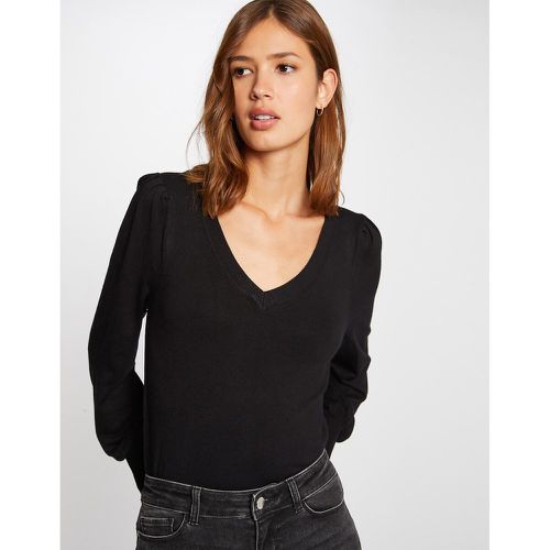 Fine Knit Jumper with V-Neck - Morgan - Modalova