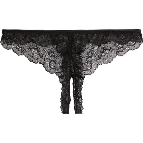 Lace Crotchless Thong - SUITE PRIVEE - Modalova