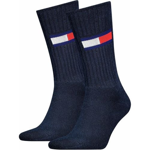 Pack of 2 Pairs of Crew Socks with Flag Logo in Cotton Mix - Tommy Hilfiger - Modalova