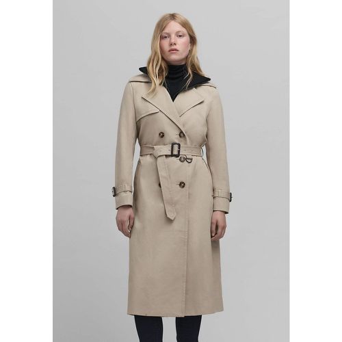 Cotton Trench Coat with Zipped Collar - IKKS - Modalova