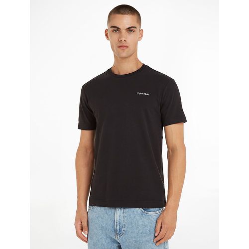 Cotton Short Sleeve T-Shirt with Small Chest Logo Print - Calvin Klein - Modalova