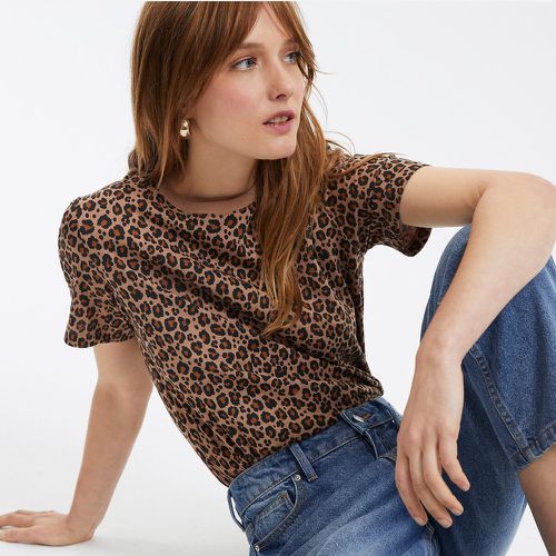 Animal Print Cotton T-Shirt with Crew Neck - LA REDOUTE COLLECTIONS - Modalova