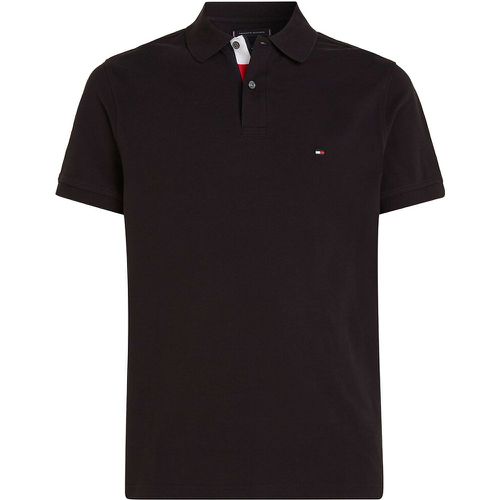 Cotton Polo Shirt with Logo Print Placket - Tommy Hilfiger - Modalova