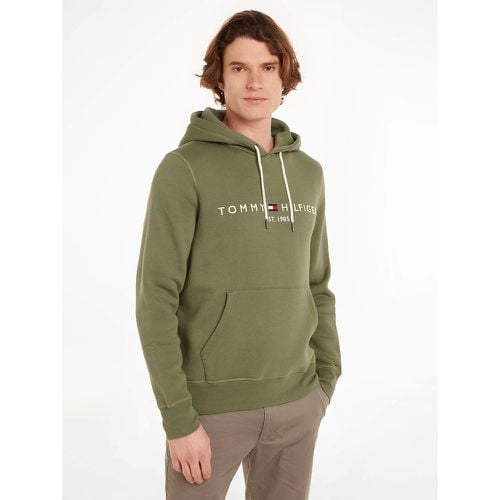 Tommy Logo Hoodie with Embroidered Logo in Cotton Mix - Tommy Hilfiger - Modalova