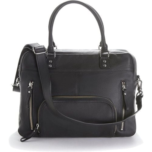 Macy Leather Handbag with Multiple Pockets and Zip Fastening - NAT & NIN - Modalova