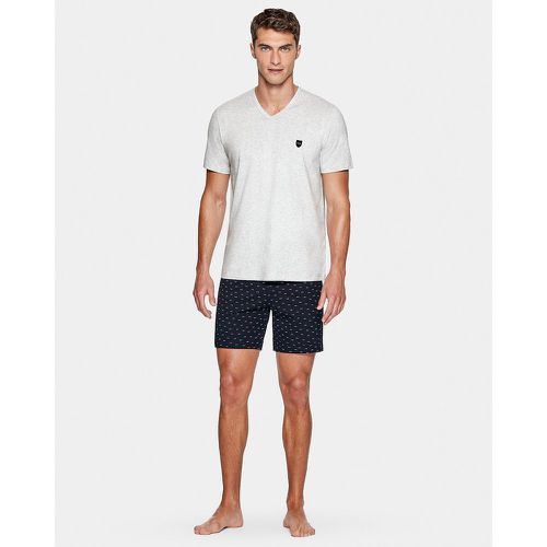 Cotton Short Pyjamas with V-Neck and Short Sleeves - EDEN PARK - Modalova