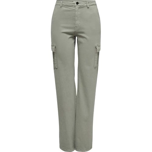 Cotton Wide Leg Trousers with High Waist - Only Tall - Modalova