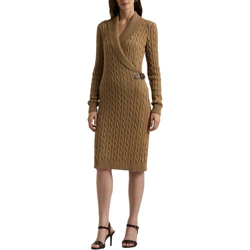 Madaska Bodycon Jumper Dress in Cotton with Shawl Collar - Lauren Ralph Lauren - Modalova