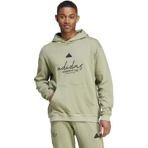 Cotton Double Logo Hoodie - ADIDAS SPORTSWEAR - Modalova