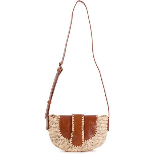 Le Promeneur Shoulder Bag in Raffia with Leather Trim - NAT & NIN - Modalova