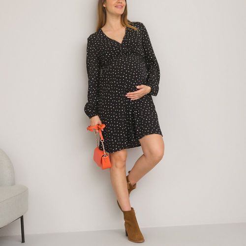 Printed Wrapover Maternity Dress - LA REDOUTE COLLECTIONS - Modalova