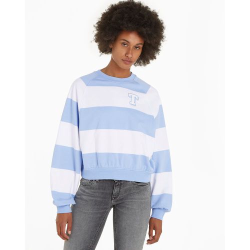 Striped Logo Cotton Jumper - Tommy Jeans - Modalova