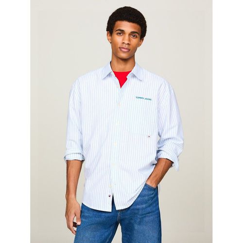 Striped Cotton Lightweight Shirt - Tommy Jeans - Modalova