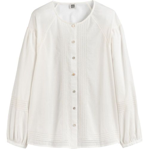 Cotton Crew Neck Blouse with Embroidered Braiding - LA REDOUTE COLLECTIONS - Modalova