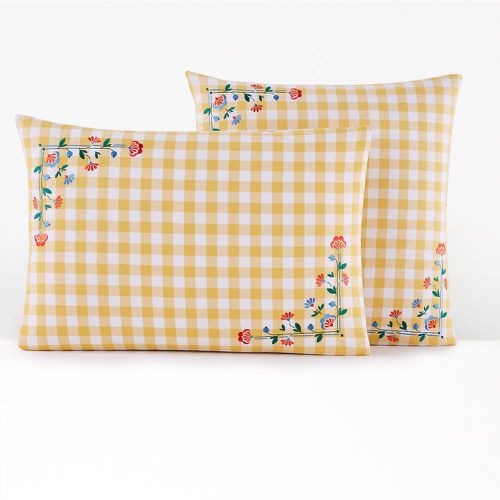 Alphée Gingham Embroidered 100% Cotton Pillowcase - LA REDOUTE INTERIEURS - Modalova