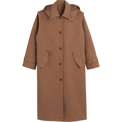 Buttoned Trench Coat with Detachable Hood in Cotton Mix - LA REDOUTE COLLECTIONS - Modalova