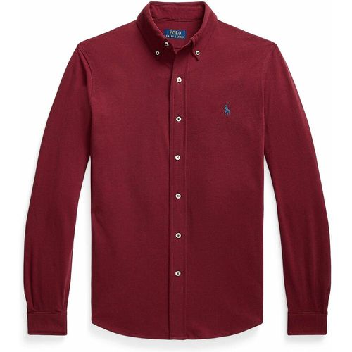 Embroidered Logo Shirt in Cotton Pique and Regular Fit - Polo Ralph Lauren - Modalova