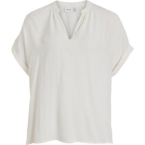 Short Sleeve V-Neck Blouse - Vila - Modalova