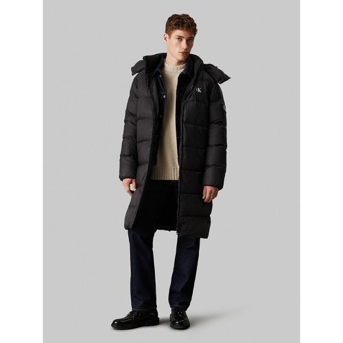 Long Hooded Padded Jacket with Down Filling - Calvin Klein Jeans - Modalova