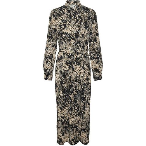 Printed Midi Dress with Tie-Waist - Vero Moda - Modalova