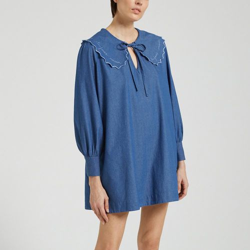 Vergennes Cotton Mini Dress with Peter Pan Collar - MAISON LABICHE - Modalova