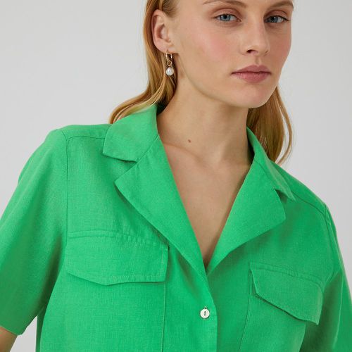 Linen/Cotton Blouse with Tailored Collar - LA REDOUTE COLLECTIONS - Modalova