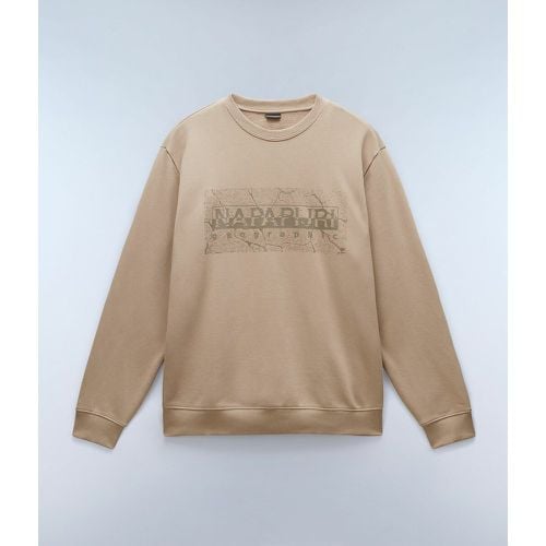 Albula Logo Print Sweatshirt in Cotton Mix with Crew Neck - Napapijri - Modalova