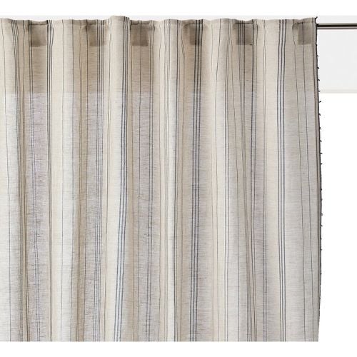 Melise Striped Hidden Hook Cotton & Linen Curtain - LA REDOUTE INTERIEURS - Modalova