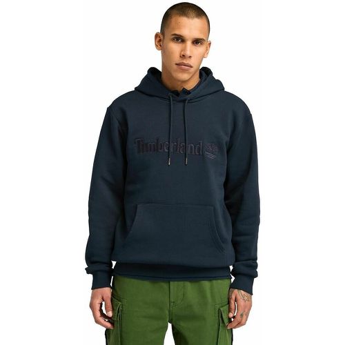 Tonal Embroidered Logo Hoodie in Cotton Mix - Timberland - Modalova