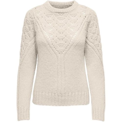 Openwork Knit Jumper with Crew Neck - Only - Modalova