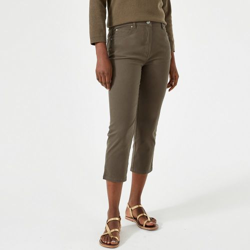 Cotton Twill Cropped Trousers, Length 22.5" - Anne weyburn - Modalova