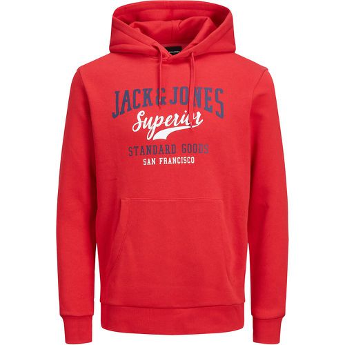 Logo Print Hoodie in Cotton Mix - jack & jones - Modalova