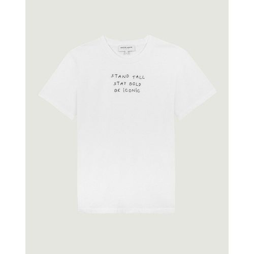 Popincourt Organic Cotton T-Shirt with Crew Neck and Short Sleeves - MAISON LABICHE - Modalova