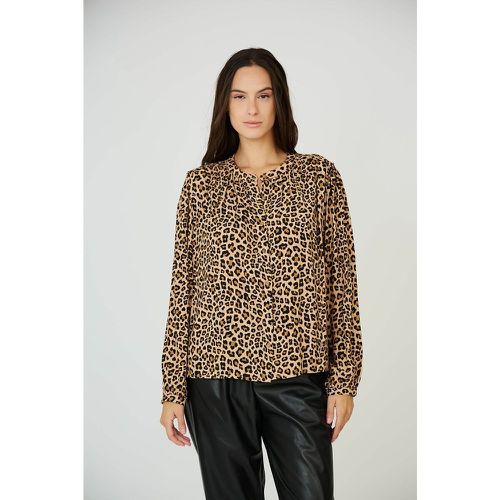 Animal Print V-Neck Blouse - SEE U SOON - Modalova