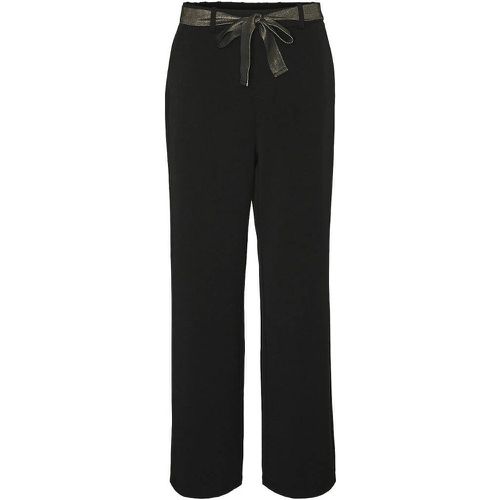 Belted Straight Trousers - Vero Moda - Modalova