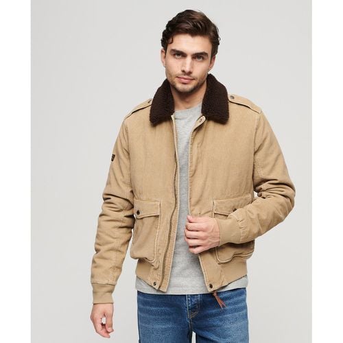 Cotton Jacket with Corduroy Collar - Superdry - Modalova