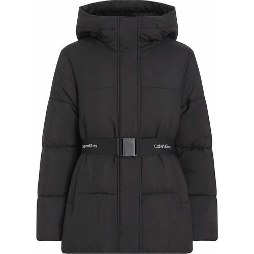 Hooded Padded Puffer Jacket with Zip Fastening - Calvin Klein Jeans - Modalova