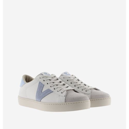 Berlin Piel Contrast Trainers in Leather - VICTORIA - Modalova