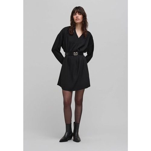 V-Neck Shift Dress with Long Sleeves - IKKS - Modalova