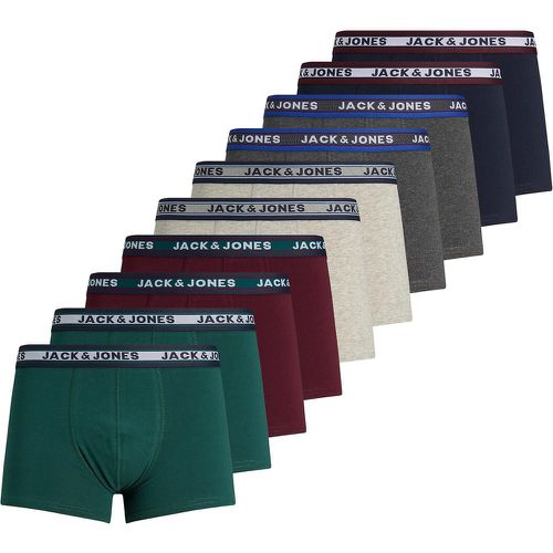 Pack of 10 Plain Hipsters in Cotton - jack & jones - Modalova