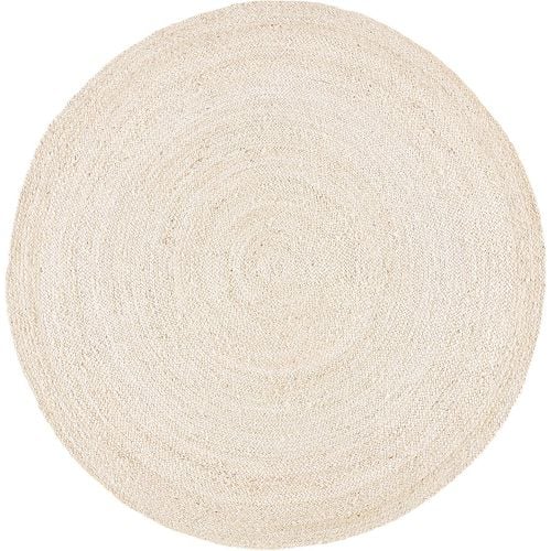 Aftas Round Bleached Jute Rug - LA REDOUTE INTERIEURS - Modalova