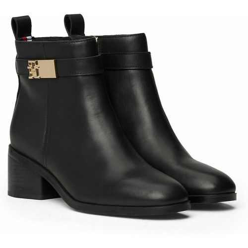 Leather Heeled Ankle Boots - Tommy Hilfiger - Modalova