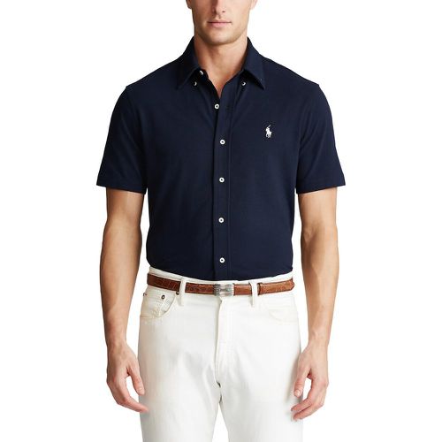 Cotton Piqué Shirt with Short Sleeves in Regular Fit - Polo Ralph Lauren - Modalova