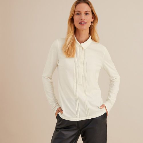 Cotton Mix Polo Shirt with Long Sleeves - Anne weyburn - Modalova