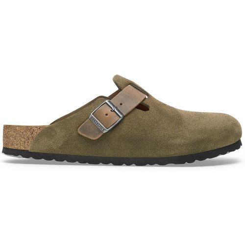 Boston Suede Clogs with Leather Overlay - Birkenstock - Modalova