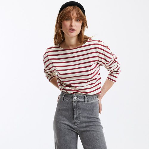 Signatures Aimie Breton Striped Cotton T-Shirt in Loose Fit - LA REDOUTE COLLECTIONS - Modalova