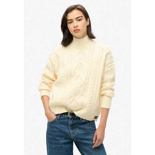 Funnel Neck Jumper in Cable Knit - Superdry - Modalova