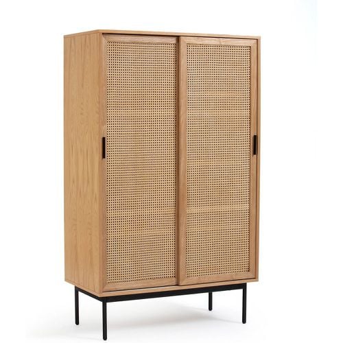 Waska Sliding Door Oak Veneer & Rattan Double Wardrobe - LA REDOUTE INTERIEURS - Modalova