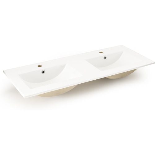 Jaly L120cm Double Ceramic Sink Countertop - LA REDOUTE INTERIEURS - Modalova