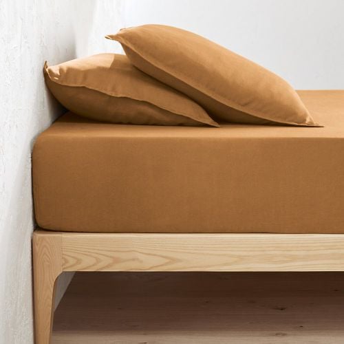 Linot 100% Washed Linen Fitted Sheet for Deep Mattresses (30cm) - LA REDOUTE INTERIEURS - Modalova